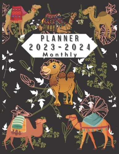 Camels T 2023 2024 Monthly Planner 2 Year Monthly Calendar