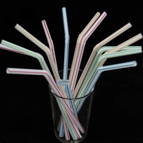 Pack Long Flexible Drinking Straws Party Bar Drinking Supplies