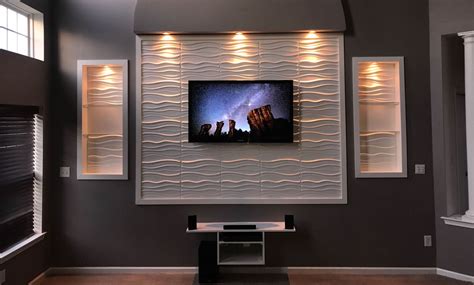 Дизайн для телевизора на стене фото