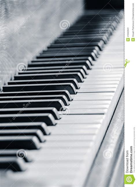 Jazz Piano Keys In Black And White Stock Image Image Of Concert