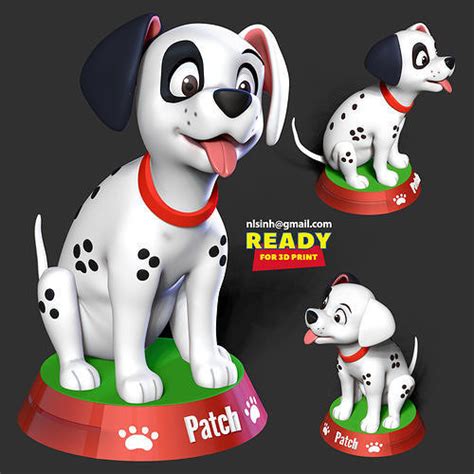 Patch 101 Dalmatians Fanart 3d Model 3d Printable Cgtrader