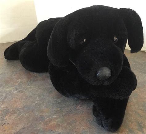 28 Large Plush Black Lab Stuffed Dog Soft Stuffed Animal By Kids