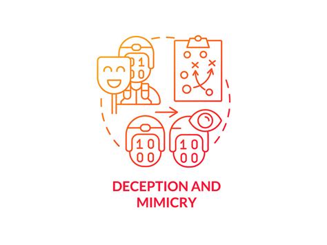 Deception And Mimicry Red Gradient Concept Icon By Bsd ~ Epicpxls