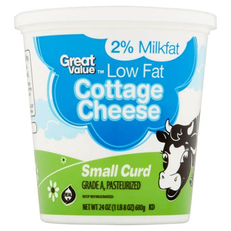 Great Value Low Fat Cottage Cheese Small Curd 24 Oz
