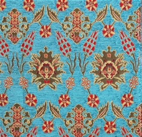 Jacquard Chenille Upholstery Fabric Floral Fabric With Tulip And Clove
