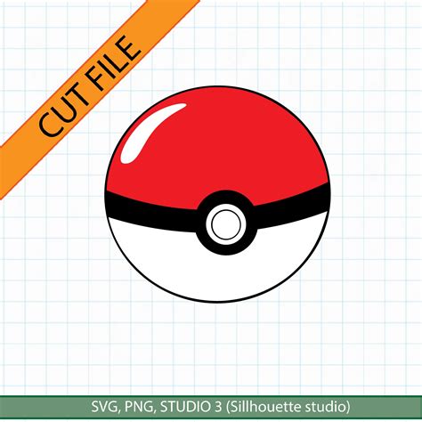 Pokeball Pokemon Svg Cut File Png Studio Vector Etsy