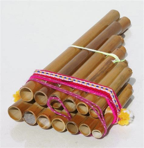 Bamboo Pan Flute Traditional Indian Musical Instrument Of Ecuador 24