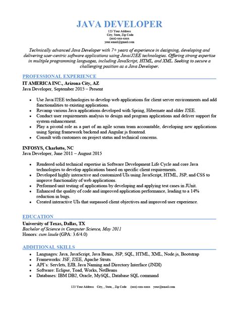 Front End Developer Resume Sample And Writing Tips