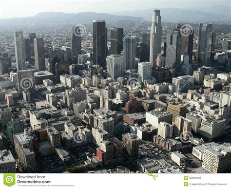 Downtown Los Angeles Editorial Aerial Editorial Stock