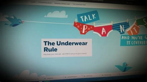 Teach Your Child The Underwear Rule Nspcc Campaign Simfin Esafety