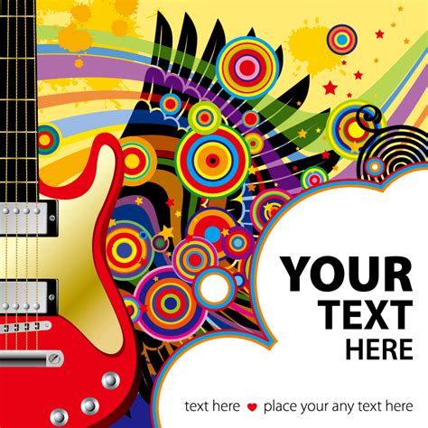 Instrumental tracks for video and presentations. colorful wings guitar music (6957) Free AI Download / 4 Vector