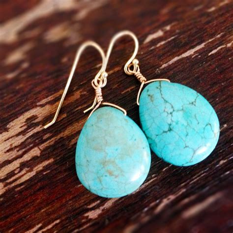 Turquoise Earrings Gemstone Jewellery Southwestern Jewelry