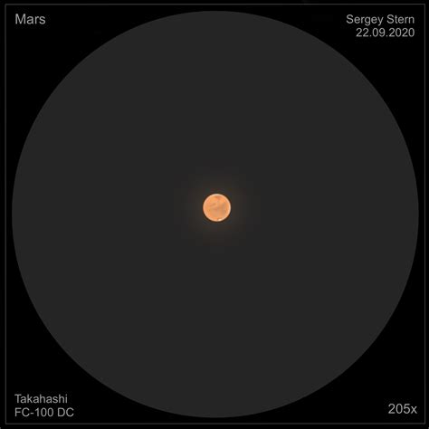 Mars Through 100mm Refractor 20202209 Sketching Cloudy Nights