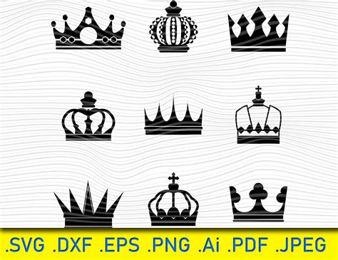 Cut File Dxf 15 Royal Crown Queen Crown Svg Svg File For Silhouette
