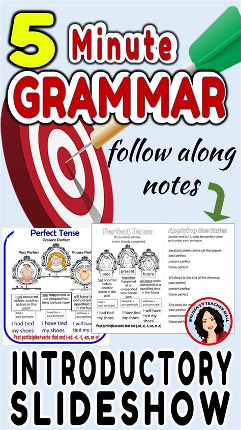 5 Minute Grammar 5th Grade Slideshow Follow Along Notes Introducing Grammar Grammar Teaching