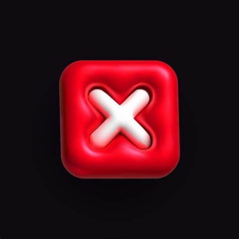Negativ Oder Ablehnungszeichen 3d Symbol Aufblasbares Zeichen X