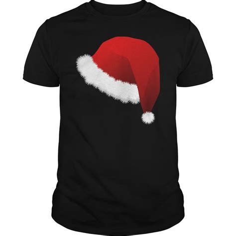 Santa Claus Hat Premium Fitted Guys Tee Personalised Christmas T Shirts