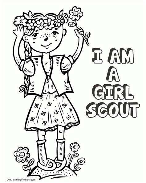 Girl Scout Daisy Flower Coloring Page Coloringmania Pw Coloring Home