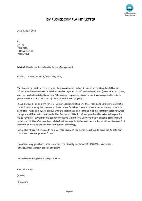 Complaint Response Letter Template Sitausi
