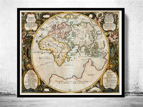 Old World Map Vintage Map Wall Map Print Vintage Maps And Prints