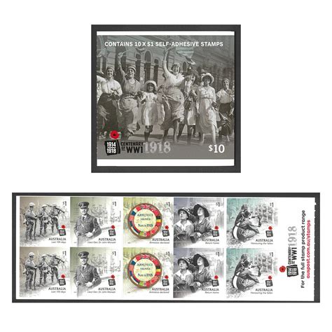 Australia 2018 World War Ii Centenary Booklet10 Stamps Muh Self Adhesive