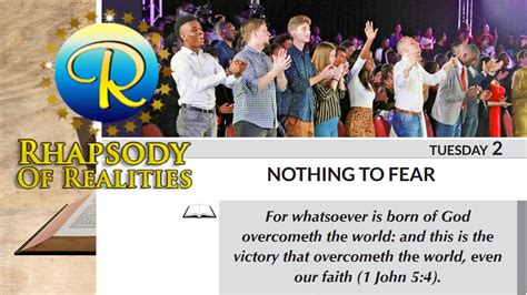 Rhapsody Of Realities Devotional Tuesday June 02 2020 Nothing To Fear Youtube