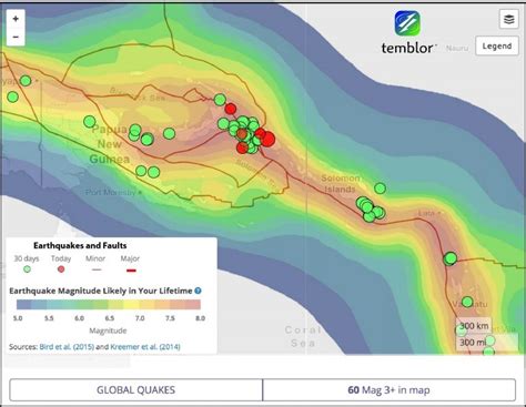 Maps, lists, data, and information about today's earthquakes, lists of the biggest earthquakes, and recent earthquakes. papua-new-guinea-earthquake-map-temblor - Temblor.net