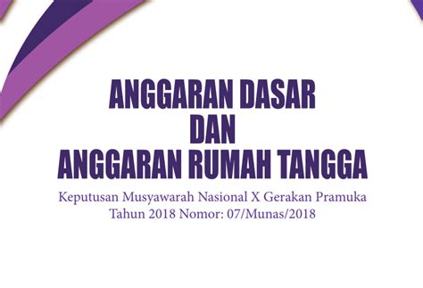 AD dan ART Gerakan Pramuka | Materi Pramuka