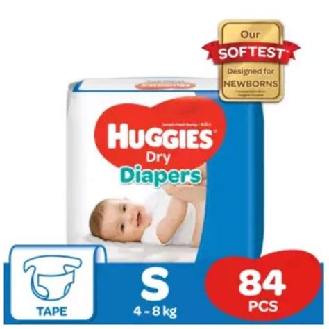 Huggies Dry Diapers Sjp S84m70l60xl46xxl40 Shopee Malaysia