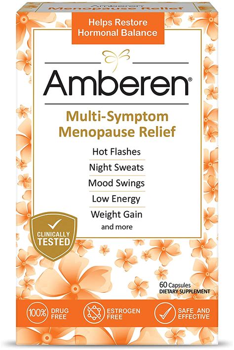 amberen safe multi symptom menopause relief clinically shown to relieve 12 menopause symptoms