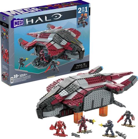 Mega Halo Infinite Toys Vehicle Building Set Banished Phantom Aircraft
