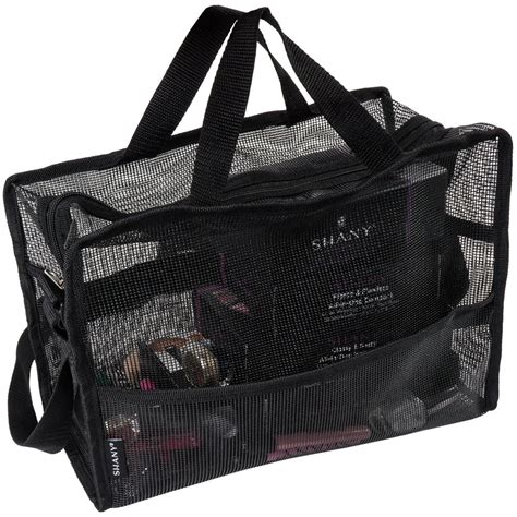 Shany Collapsible Mesh Bag Large See Thru Travel Tote With Shoulder