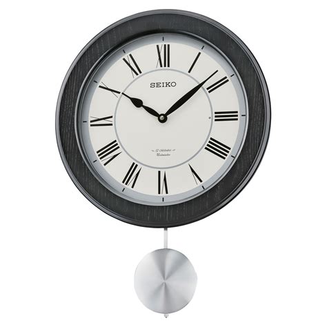 Wallarge pendulum wall clock,grandfather wall clock,19 x 11.5,battery operated schoolhouse clocks,music chime every hour,12 melodies,decorative wall clock for livingroom,study or office. Seiko Black Musical Wall Clock - 15.50 in. Wide - Wall ...