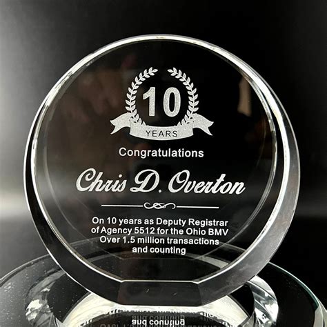 Personalized Crystal Employee Award Retirement Appreciation Etsy