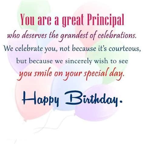Wishing you tons of happiness on your birthday. Best Birthday Wishes For Principal - Wishes Choice