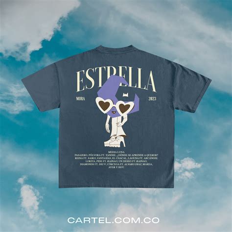 Camiseta Mora Estrella Luna Cartel