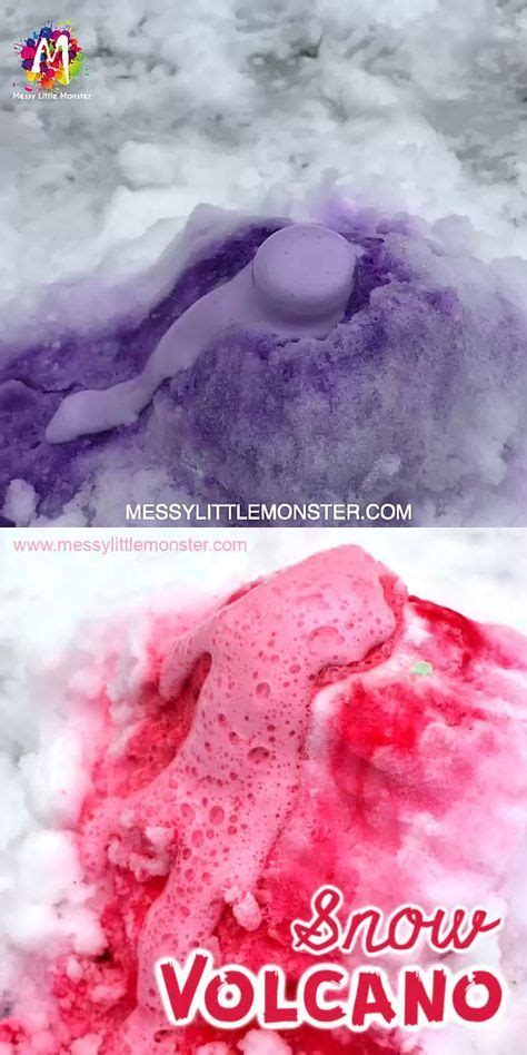 Snow Volcano Science Experiment Science Experiments Kids Cool