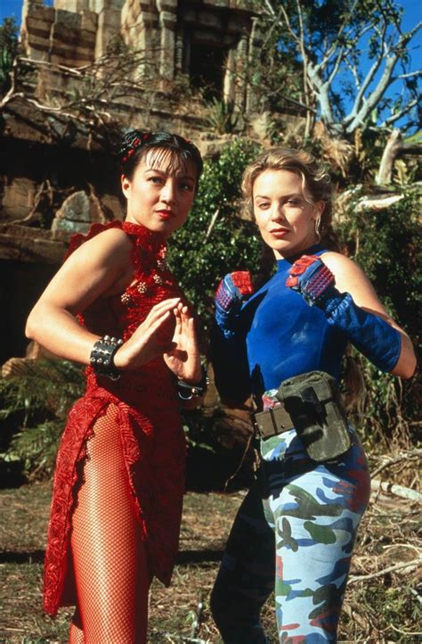 actresses ming na wen and kylie minogue as chun li and cammy in the movie street fighter 1994