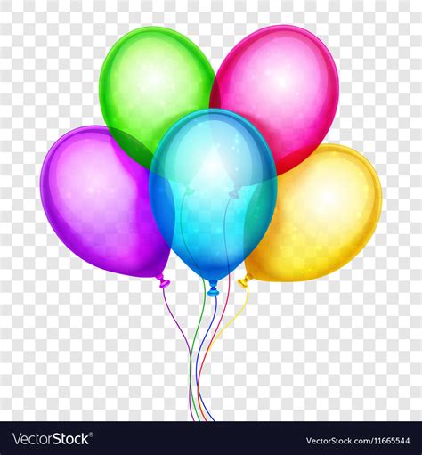 Download Colorful balloons birthday decoration Royalty Free Vector
