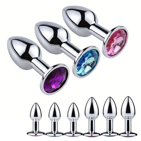 Metal Crystal Anal Plug Stainless Steel Booty Beads Jewelry Anal Sex