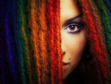 Rainbow Dreads Natural Hair Styles Hair Color Locs