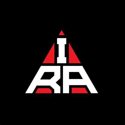 Ira Triangle Letter Logo Design With Triangle Shape Ira Triangle Logo