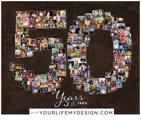 24x30 With 152 Photos 50th Birthday Collage Website