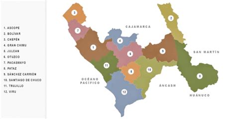 Mapa De La Provincia De Trujillo Y Sus Distritos Images Images