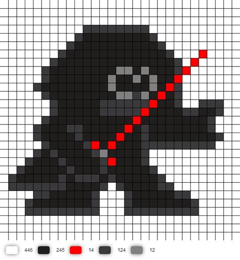 Kylo Ren Star Wars The Force Awakens Perler Bead Pattern Perler Bead