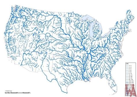 United States Rivers Water Flows Map Whatsanswer
