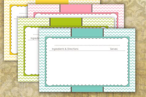 We provide cheap and discounted postcard prices by continuously comparing to other reputable online print companies, so you don't have to. Chevron Recipe Cards 4x6 Typeable pdf instant download no.