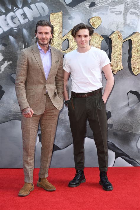 David Beckham and Brooklyn Beckham at the "King Arthur ...