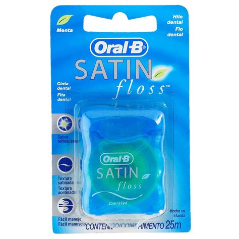 Hilo Dental Oral B Satin Floss Sabor Menta 25 M Deposito Dentalq Del