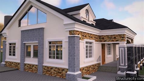 These 4 bedroom home designs. 4 bedroom bungalow - Structurecity e-construction